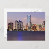 VS, Florida, Miami skyline bij schemering 2 Briefkaart (Voorkant / Achterkant)