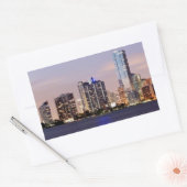 VS, Florida, Miami skyline bij schemering 2 Rechthoekige Sticker (Envelop)