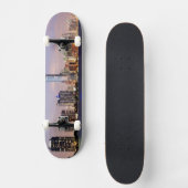 VS, Florida, Miami skyline bij schemering 2 Skateboard (Voorkant)