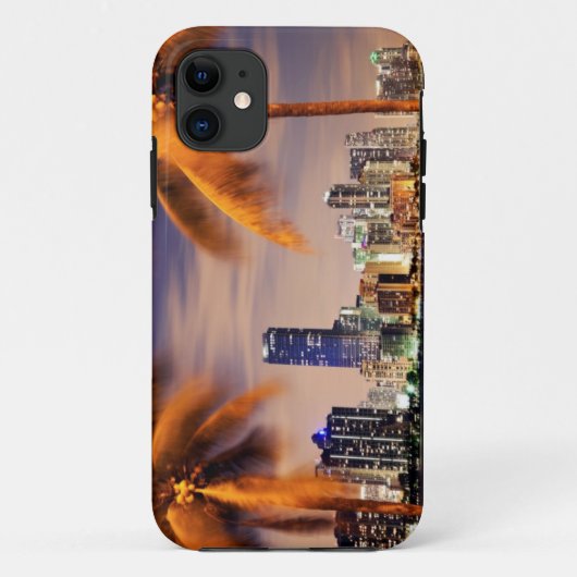 VS, Florida, Miami skyline bij schemering Case-Mate iPhone Case (Achterkant)