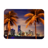 VS, Florida, Miami skyline bij schemering Magneet (Horizontaal)
