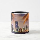 VS, Florida, Miami skyline bij schemering Mok (Midden)