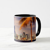 VS, Florida, Miami skyline bij schemering Mok (Voorkant rechts)