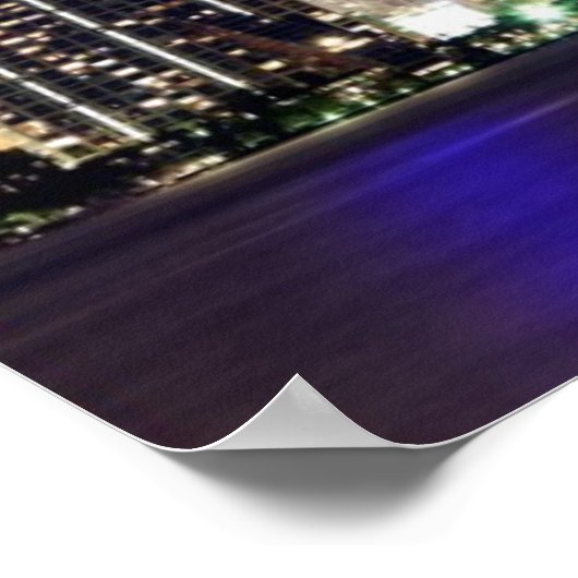 VS, Florida, Miami skyline bij schemering Poster (Hoek)