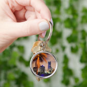 VS, Florida, Miami skyline bij schemering Sleutelhanger (Hand)