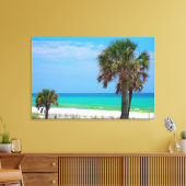 VS, Florida. Palmbomen op Emerald Coast Canvas Afdruk (Insitu (Woonkamer))