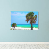 VS, Florida. Palmbomen op Emerald Coast Canvas Afdruk (Insitu (Houten vloer))