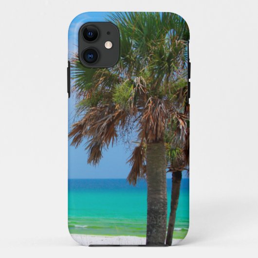 VS, Florida. Palmbomen op Emerald Coast Case-Mate iPhone Case (Achterkant)