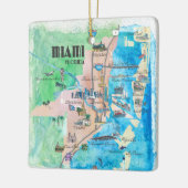 VS Florida reisaffiche met hoogtepunten en Keramisch Ornament (Links)