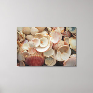 VS, Florida. Sluiting van de schelpen op Santa Ros Canvas Afdruk