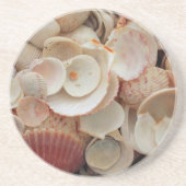 VS, Florida. Sluiting van de schelpen op Santa Ros Zandsteen Onderzetter (Voorkant)