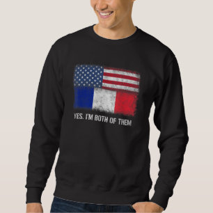 Vs Frankrijk Frans Amerikaanse Vlag Dubbel Burger  Trui