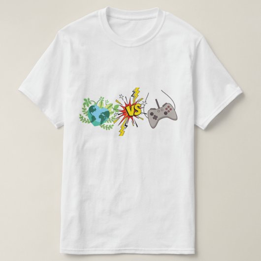 VS-gamers op aarde T-shirt (Design voorkant)