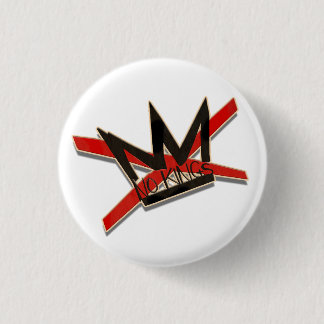 VS geen koningen protest typografie verklaring Ronde Button 3,2 Cm