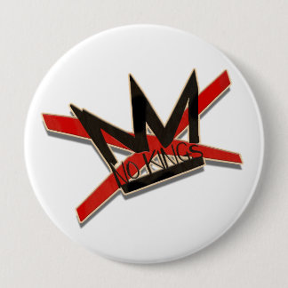 VS geen koningen protest typografie verklaring Ronde Button 4,0 Cm