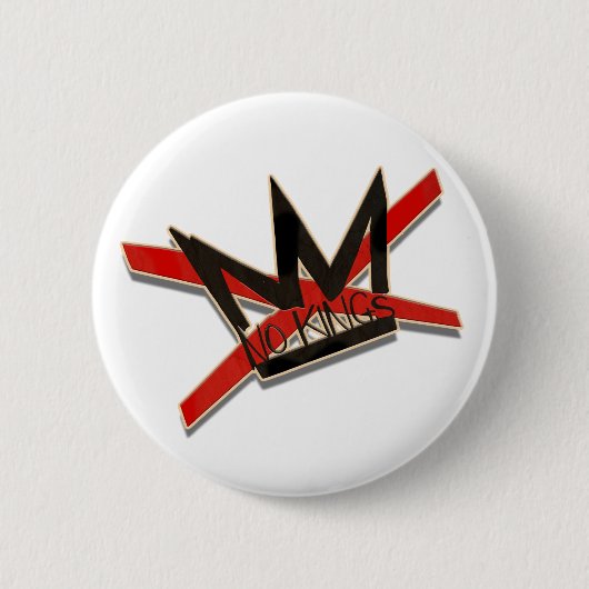 VS geen koningen protest typografie verklaring Ronde Button 5,7 Cm (Voorkant)