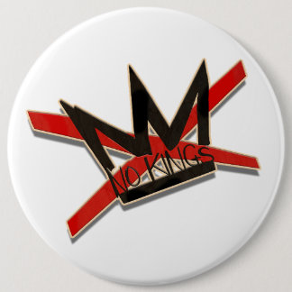 VS geen koningen protest typografie verklaring Ronde Button 6,0 Cm