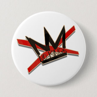 VS geen koningen protest typografie verklaring Ronde Button 7,6 Cm