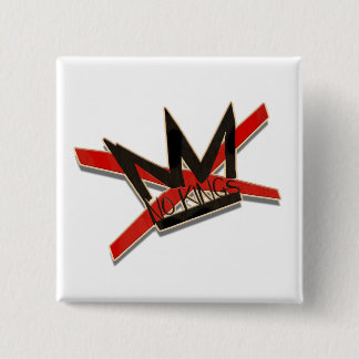 VS geen koningen protest typografie verklaring Vierkante Button 5,1 Cm