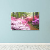 VS; Georgia; Pine Mountain. Azalea's bij Canvas Afdruk (Insitu (Houten vloer))