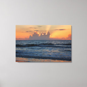 VS, Georgia, Tybee Island, Tybee Island-strand Canvas Afdruk