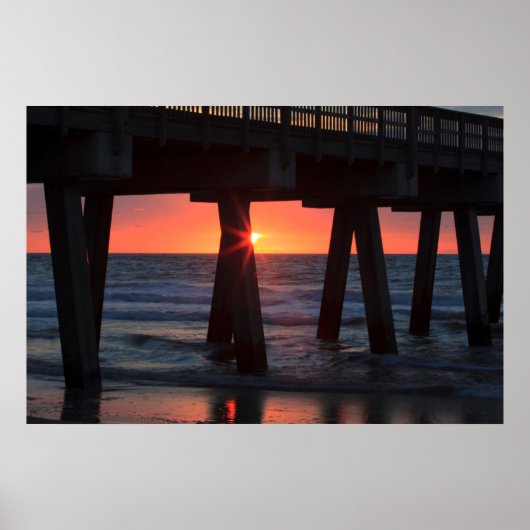 VS, Georgia, Tybee Island, Tybee Pier Poster (Voorkant)