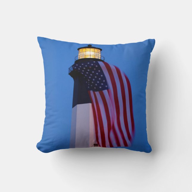 VS, Georgia, Tybee Island, Vlag Hijdt 2 Kussen (Voorkant)