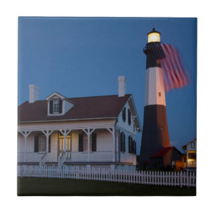 VS, Georgia, Tybee Island, Vlag Hijdt Tegeltje