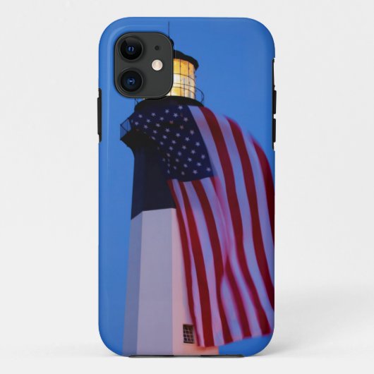 VS, Georgia, Tybee Island, Vlag vliegend 2 Case-Mate iPhone Case (Achterkant)