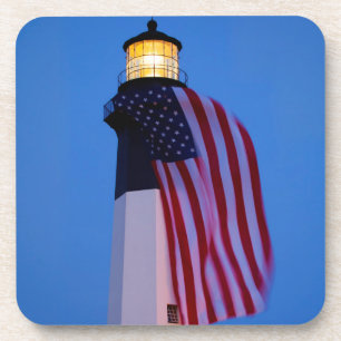 VS, Georgia, Tybee Island, Vlag vliegend 2 Onderzetter