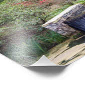 VS, Georgië, Pine Mountain. Een kleine waterval Foto Afdruk (Hoek)