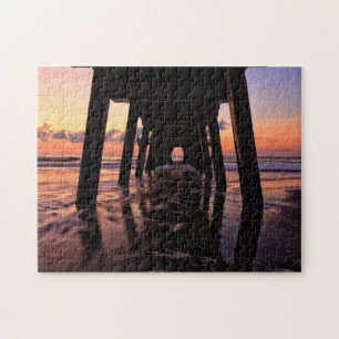 VS, Georgië, Tybee Island, Pier op Tybee Island Legpuzzel