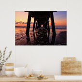 VS, Georgië, Tybee Island, Pier op Tybee Island Poster (Keuken)