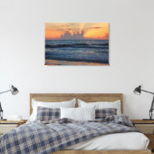 VS, Georgië, Tybee Island, Tybee Island Beach Canvas Afdruk (Insitu (Slaapkamer))