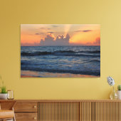 VS, Georgië, Tybee Island, Tybee Island Beach Canvas Afdruk (Insitu (Woonkamer))