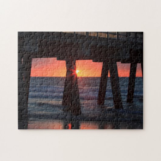VS, Georgië, Tybee Island, Tybee Pier Legpuzzel (Horizontaal)
