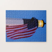 VS, Georgië, Tybee Island, Vlag 2 Legpuzzel (Horizontaal)