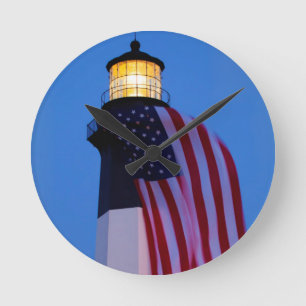 VS, Georgië, Tybee Island, Vlag 2 Ronde Klok