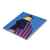 VS, Georgië, Tybee Island, Vlag 2 Tegeltje (Zijkant)