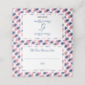 VS Gepersonaliseerd huwelijksfeest Plaatskaartje (Buitenkant ongevouwen)