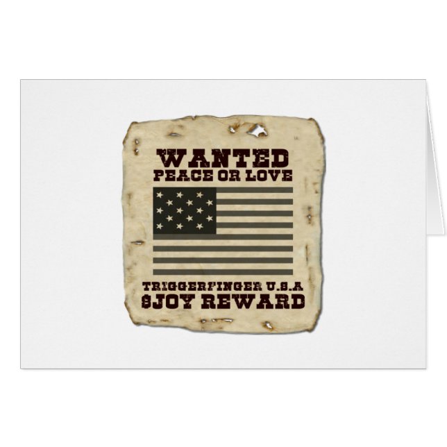  VS Gezocht: Gezocht: Vrede of Liefde Ontwerp (Voorkant Horizontaal)