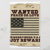  VS Gezocht: Gezocht: Vrede of Liefde Ontwerp Briefpapier (Voorkant)