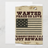  VS Gezocht: Gezocht: Vrede of Liefde Ontwerp Briefpapier (Voorkant / Achterkant)