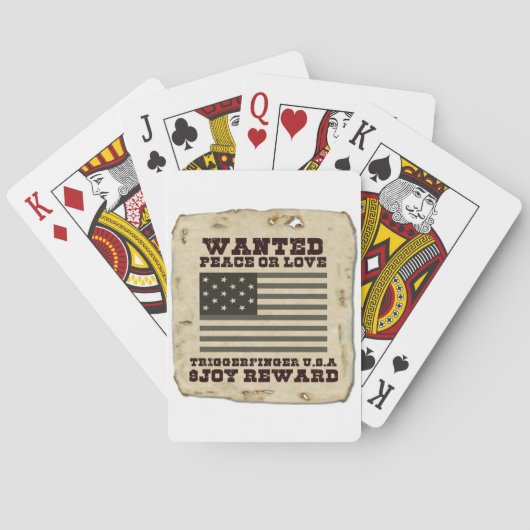  VS Gezocht: Gezocht: Vrede of Liefde Ontwerp Speelkaarten (Achterkant)