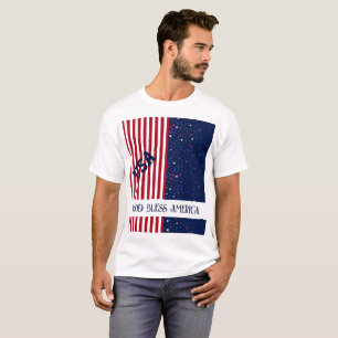 VS God Bless America Patriottisch 4 juli Mannen T-shirt