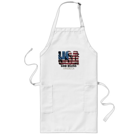 VS God zegene Amerika  Lang Schort (Voorkant)