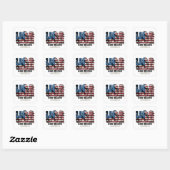 VS God zegene Amerika Vierkante Sticker (Vel)
