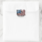 VS God zegene Amerika Vierkante Sticker (Tas)