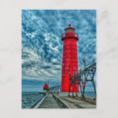 VS, Grand Haven, Michigan, vuurtoren Briefkaart (Voorkant)