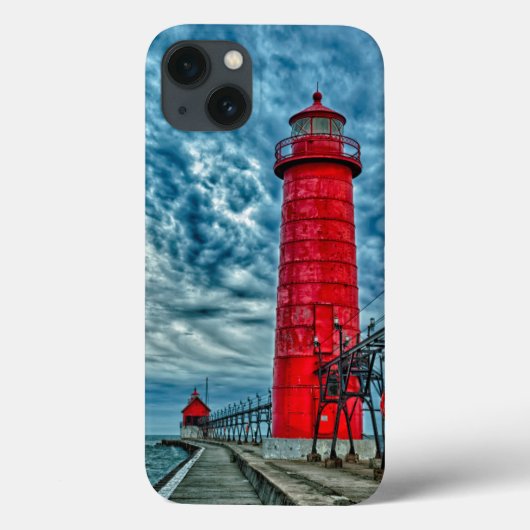 VS, Grand Haven, Michigan, vuurtoren Case-Mate iPhone Case (Achterkant)